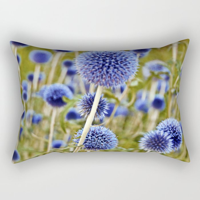 BLUE WILD THISTLES  Rectangular Pillow