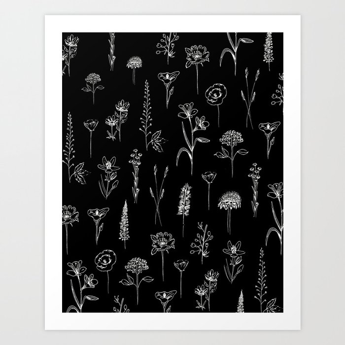 Patagonian wildflowers Art Print