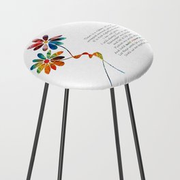 Ribbon Of Love Grief And Sympathy Art Counter Stool
