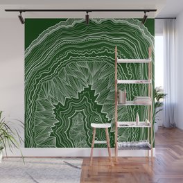 Forest Green Geode Wall Mural