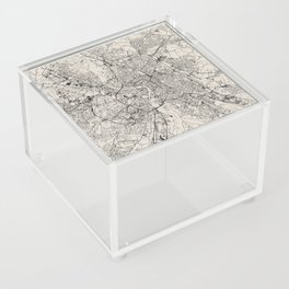France, Toulouse Authentic Map Acrylic Box