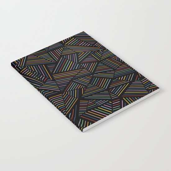 Ab Linear Rainbow Black Notebook
