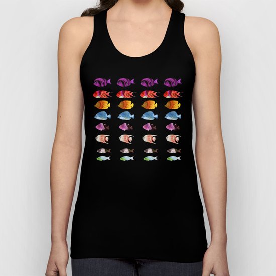 Fish shaped Flowers Unisex Tank Top