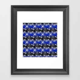 Snowflakes At Night Framed Art Print