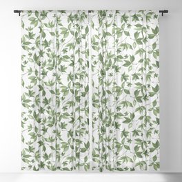 Wine watercolor pattern  Sheer Curtain