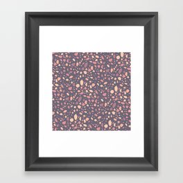 Terrazzo Pattern Modern Classic Neutral Framed Art Print