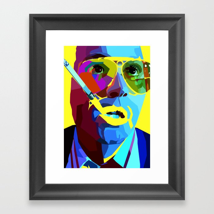 Fear And Loathing In Las Vegas Painting Johnny Depp Framed Art