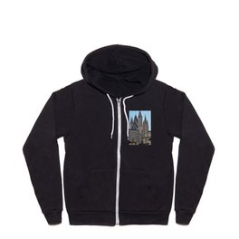 Orvieto Cathedral Lateral view City Houses Zip Hoodie