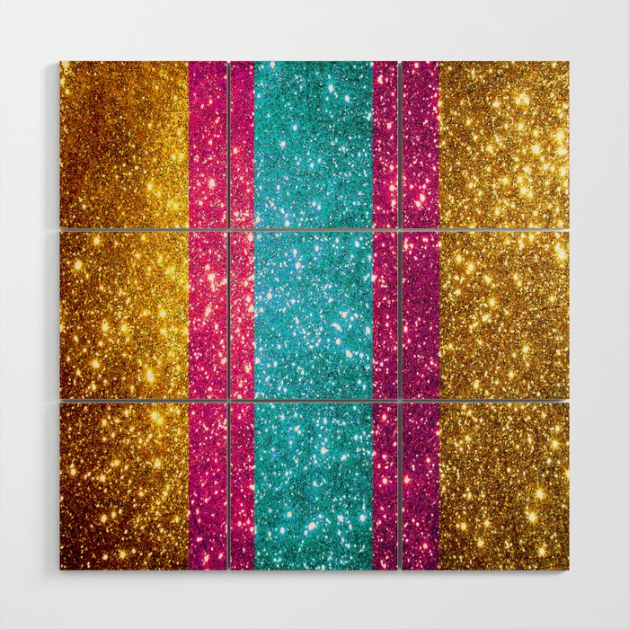 Glitter Trendy 3 Colors Collection Wood Wall Art