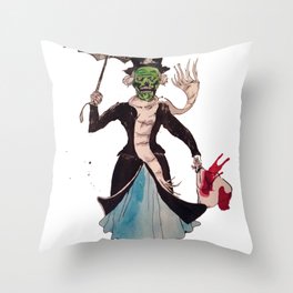 Zombie Mary Poppins Throw Pillow