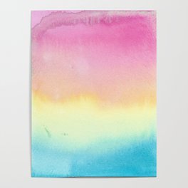 Pansexual Watercolor Wash Poster