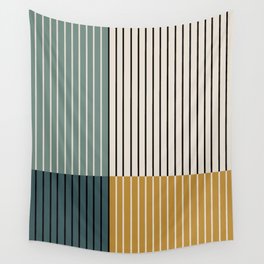 Color Block Line Abstract VIII Wall Tapestry