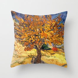 The Mulberry Tree by Vincent van Gogh Throw Pillow