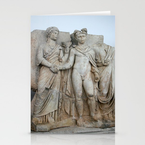 Klaudios and Agrippina Sebastion Relief Classical Art Stationery Cards