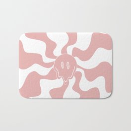 Smile Melt - Pink and White Bath Mat
