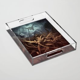Paradise Lost: Fall of the rebel angels Gustave Dore Acrylic Tray