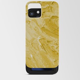 Thick Paint Mustard Yellow Textured Modern Minimalist Painted Abstract iPhone Card Case