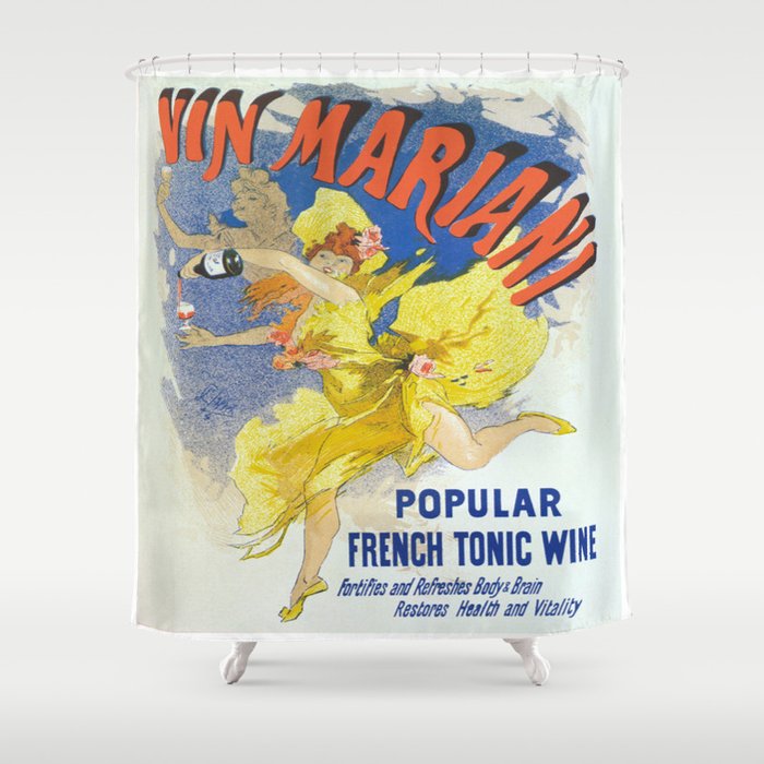 Vintage poster - French Wine Shower Curtain