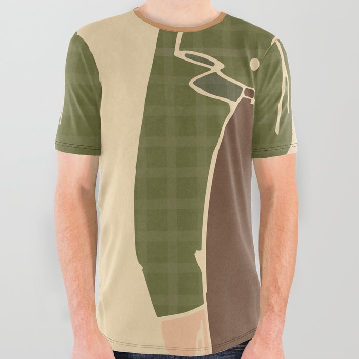Green Jacket All Over Graphic Tee