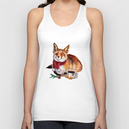Coffee Fox Unisex Tank Top