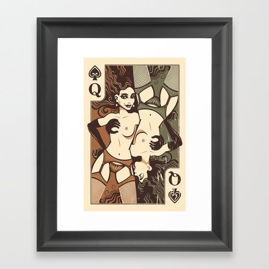 Queen of Spades Framed Art Print