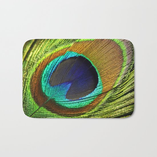 peacock feather Bath Mat