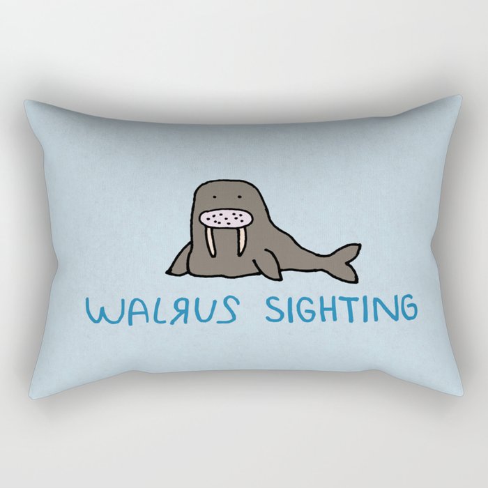 Walrus Sighting Rectangular Pillow