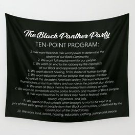 Black Panther Party 10 Point Program Wall Tapestry