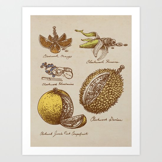Steampunk Fruit Art Print
