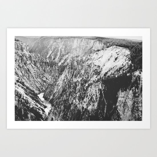 Canyon Black and White Art Print