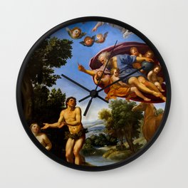 God admonishing Adam and Eve - Domenichino Wall Clock