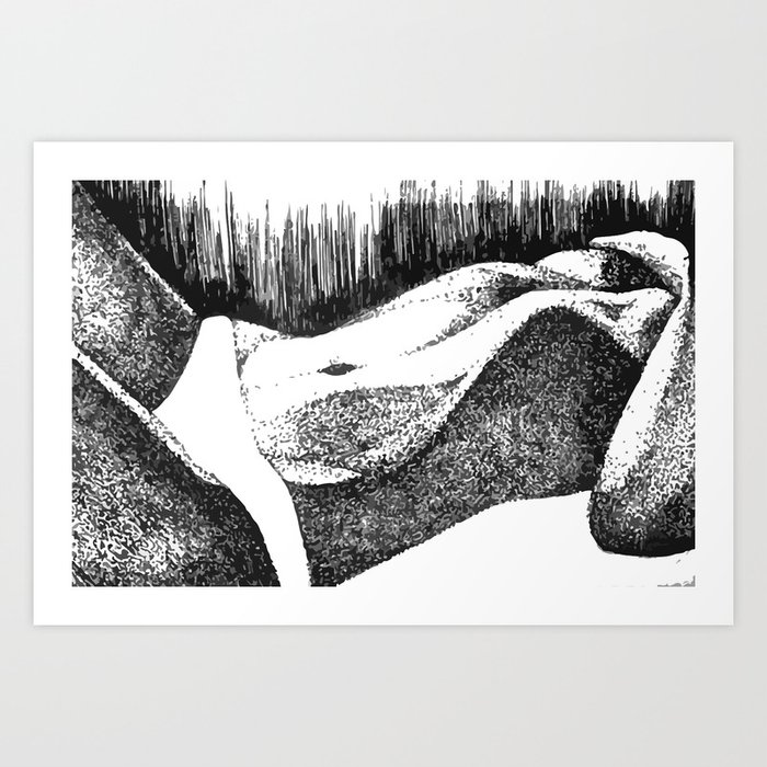 laying woman Art Print