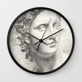 Vintage Antiquity Greek God Drawing Wall Clock