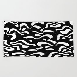 Abstract pattern - black and white. Beach Towel