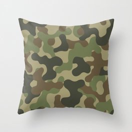 Vintage Camouflage Throw Pillow