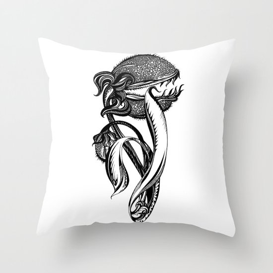 Carnivorous plant Throw Pillow