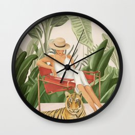 The Lady and the Tiger II Wall Clock