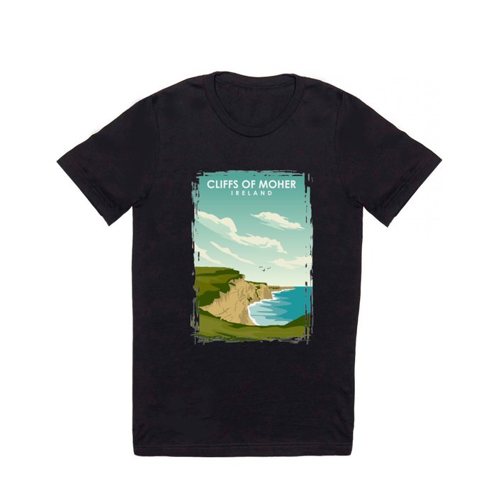 Cliffs Of Moher Ireland Travel Poster T Shirt