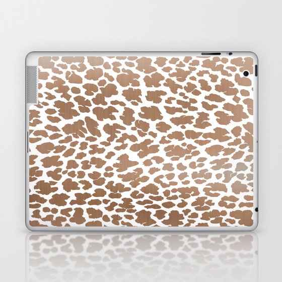 Hipster brown white ombre cheetah animal print Laptop & iPad Skin