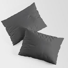 Dark Charcoal Grey Solid Color Pairs To Sherwin Williams 2021 Trending Color Tricorn Black SW 6258 Pillow Sham
