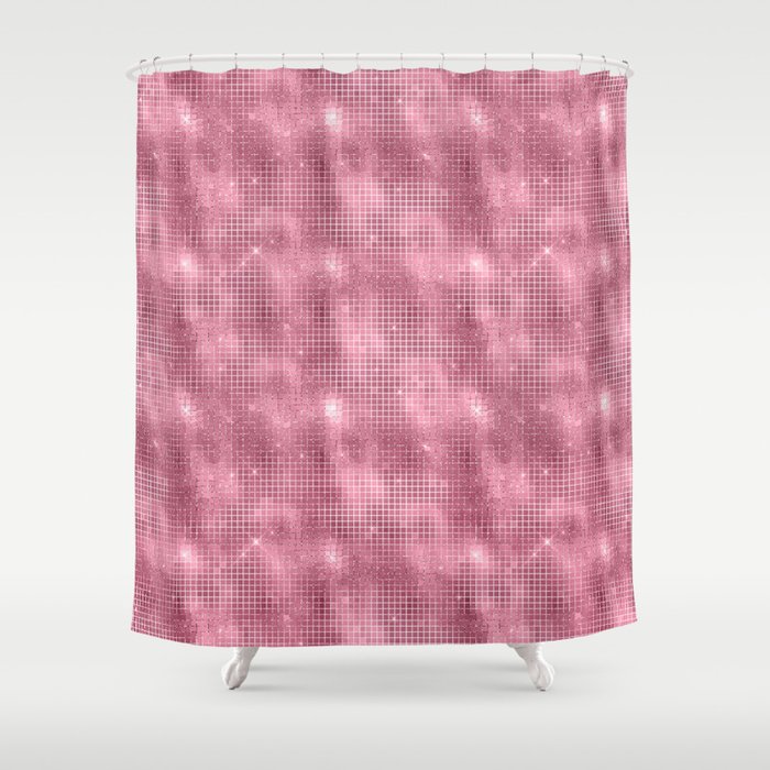 Luxury Pink Sparkle Pattern Shower Curtain