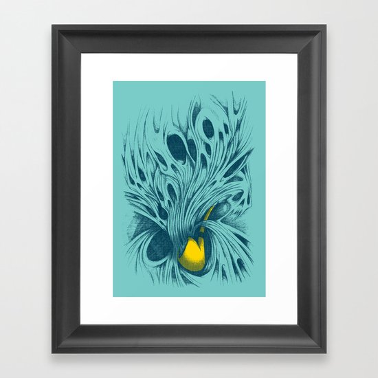 deathly smoke Framed Art Print