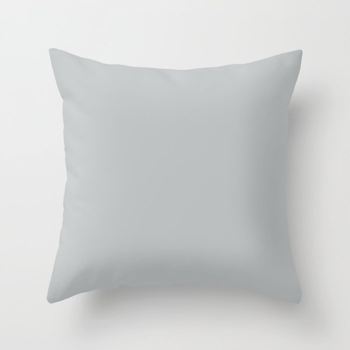 Northern Droplet gray solid Throw Pillow