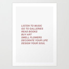 Listen to music Art Print