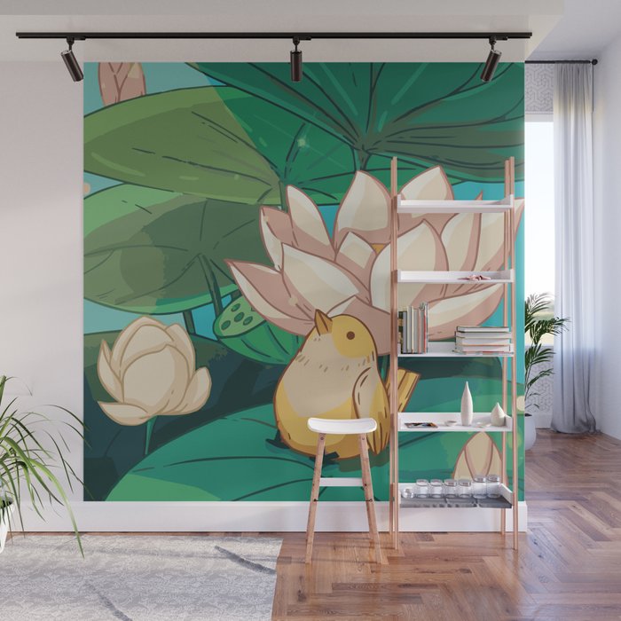 Nelumbo nucifera Lotus flower Wall Mural