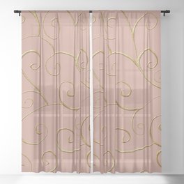 Baroque Style Seamless Pattern Ornament Background. Elegant Luxury Fashion Texture Sheer Curtain