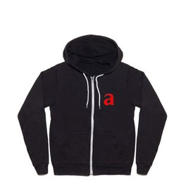 a (RED & WHITE LETTERS) Zip Hoodie