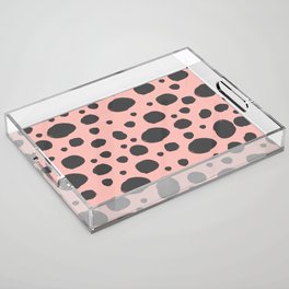 Pink & Navy Scandi Animal Print Pattern Acrylic Tray