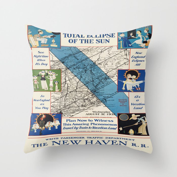 Vintage poster - New Haven Railroad Throw Pillow