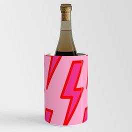 Pink and Red Y2k Lightning Bolt Wallpaper - Preppy Aesthetic Wine Chiller